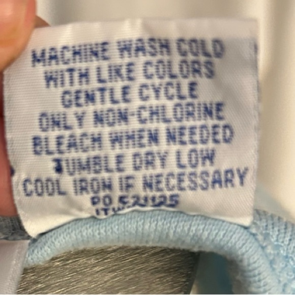 Light Blue Women's Button-Up Top - Picture 4 of 5